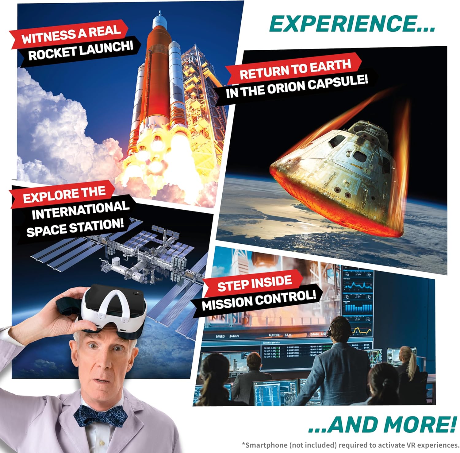 Abacus Brands Bill Nye's Rocket Science Kit VR Επιστημονικό σετ εικονικής πραγματικότητας – Πλήρης Αγγλική Έκδοση – Περιλαμβάνει Γυαλιά VR