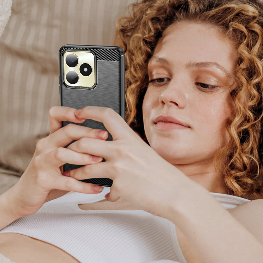 Techsuit - Carbon Silicone - Realme C51 / Note 50 - Black