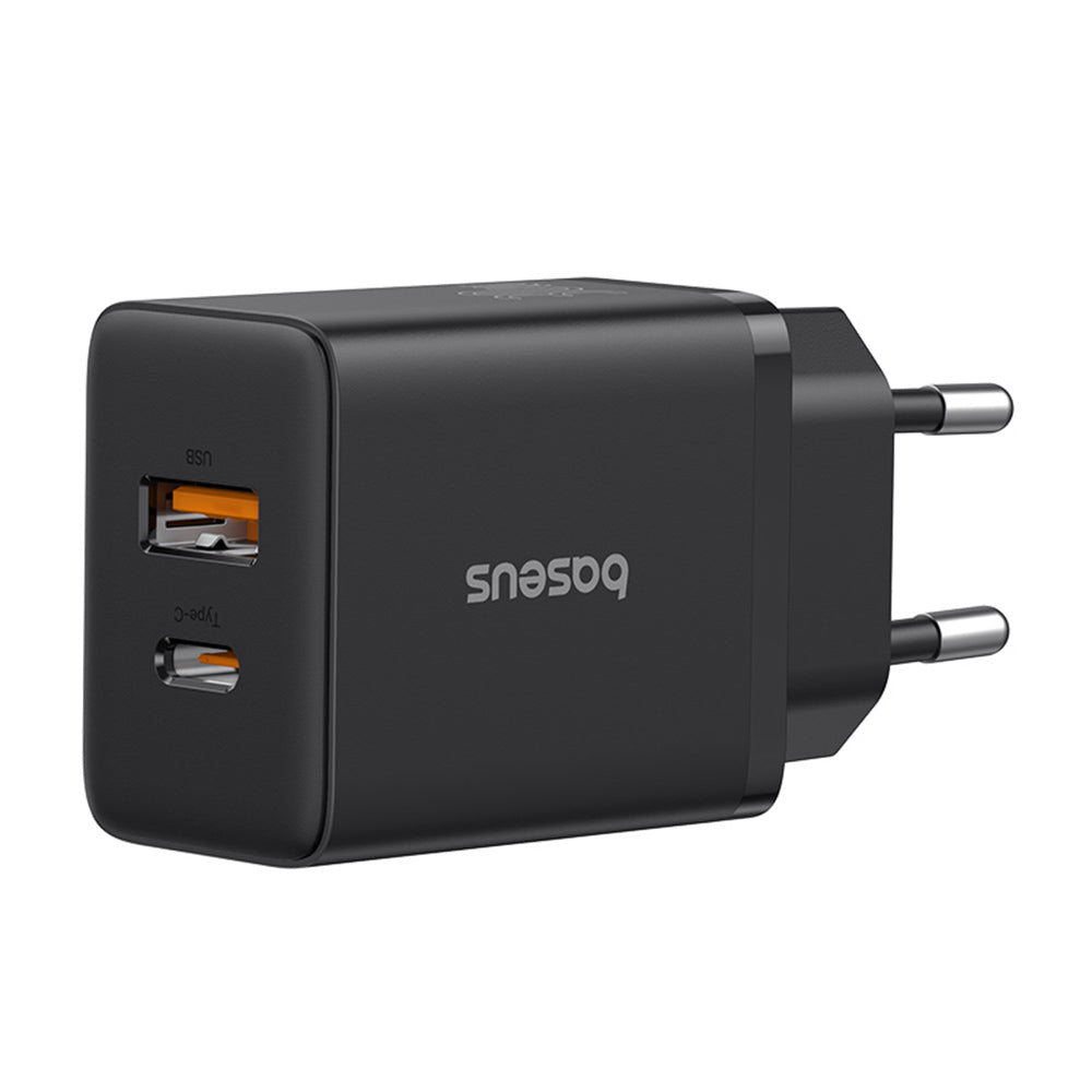 Baseus - Wall Charger (P10111403113-00) - USB, Type-C, Fast Charge 20W - Cluster Black