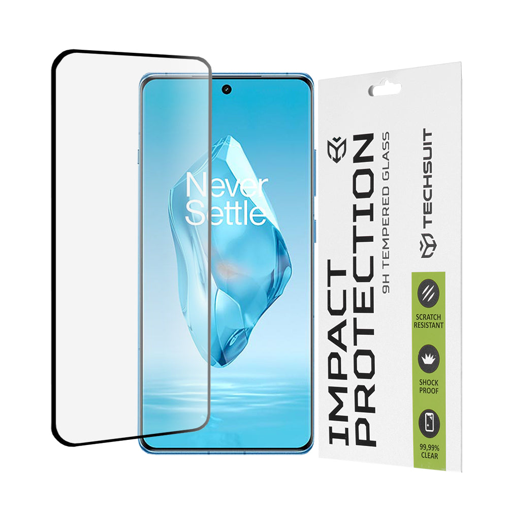 Techsuit - 111D Full Cover / Full Glue Glass / 3D Curved Screen - OnePlus 12R - Black