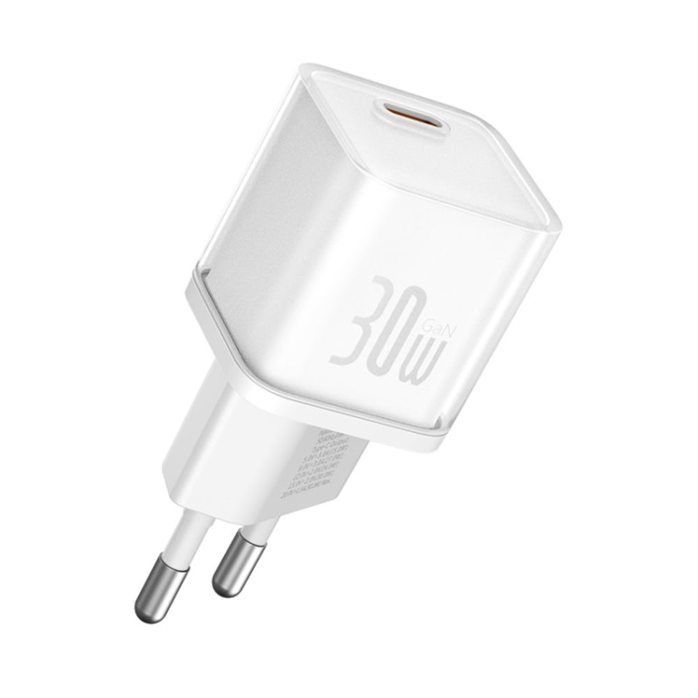 Baseus - Wall Charger Gallium Nitride (P10162504213-00) - GaN5S, Type-C, Fast Charge, 30W - White