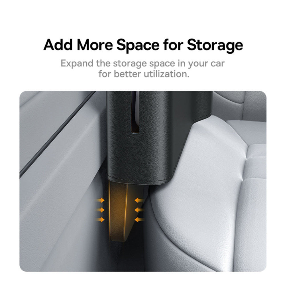 Baseus - Car Storage Box OrganizeFun (C20256502111-00) - PU, Cotton, 270 x 170 x 168mm - Black