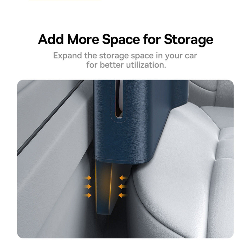 Baseus - Car Storage Box OrganizeFun (C20256502311-00) - PU, Cotton, 270 x 170 x 168mm - Blue