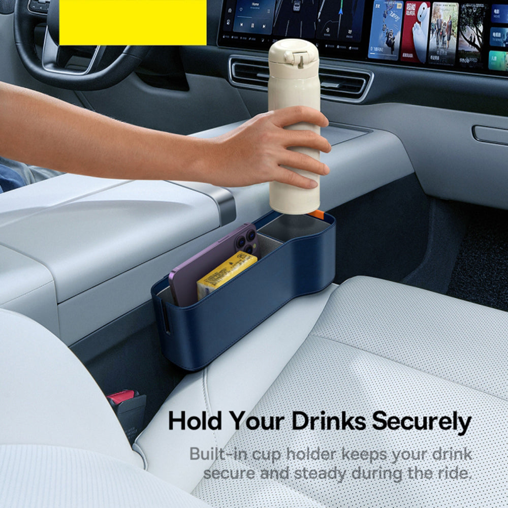 Baseus - Car Storage Box OrganizeFun (C20256502311-00) - PU, Cotton, 270 x 170 x 168mm - Blue