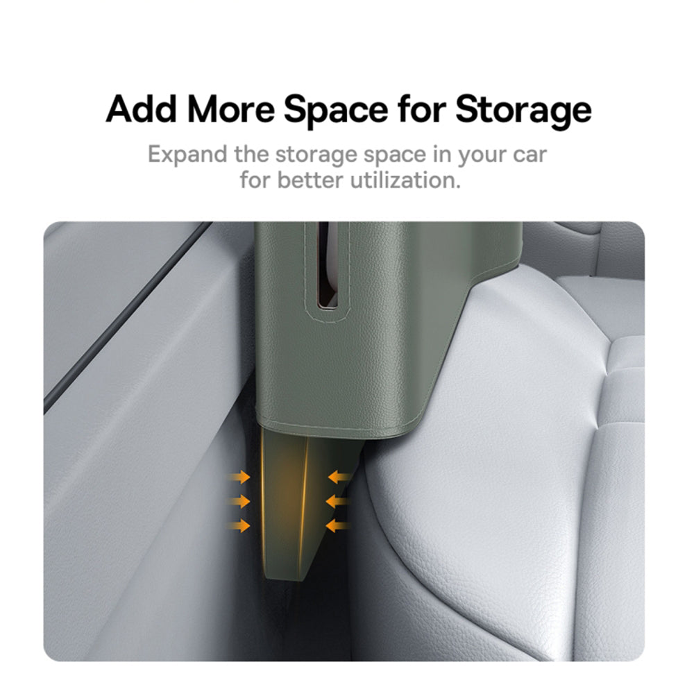 Baseus - Car Storage Box OrganizeFun (C20256502831-00) - PU, Cotton, 270 x 170 x 168mm - Frosted Grey