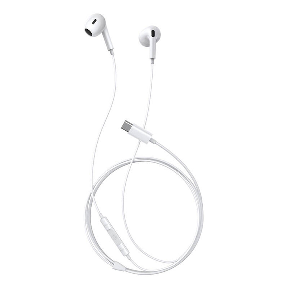Baseus - Wired Earphones Encok CZ17 (A00170000213-Z1) - Type-C, half-in-ear, 1.1m, 20Hz-20kHz - Moon White