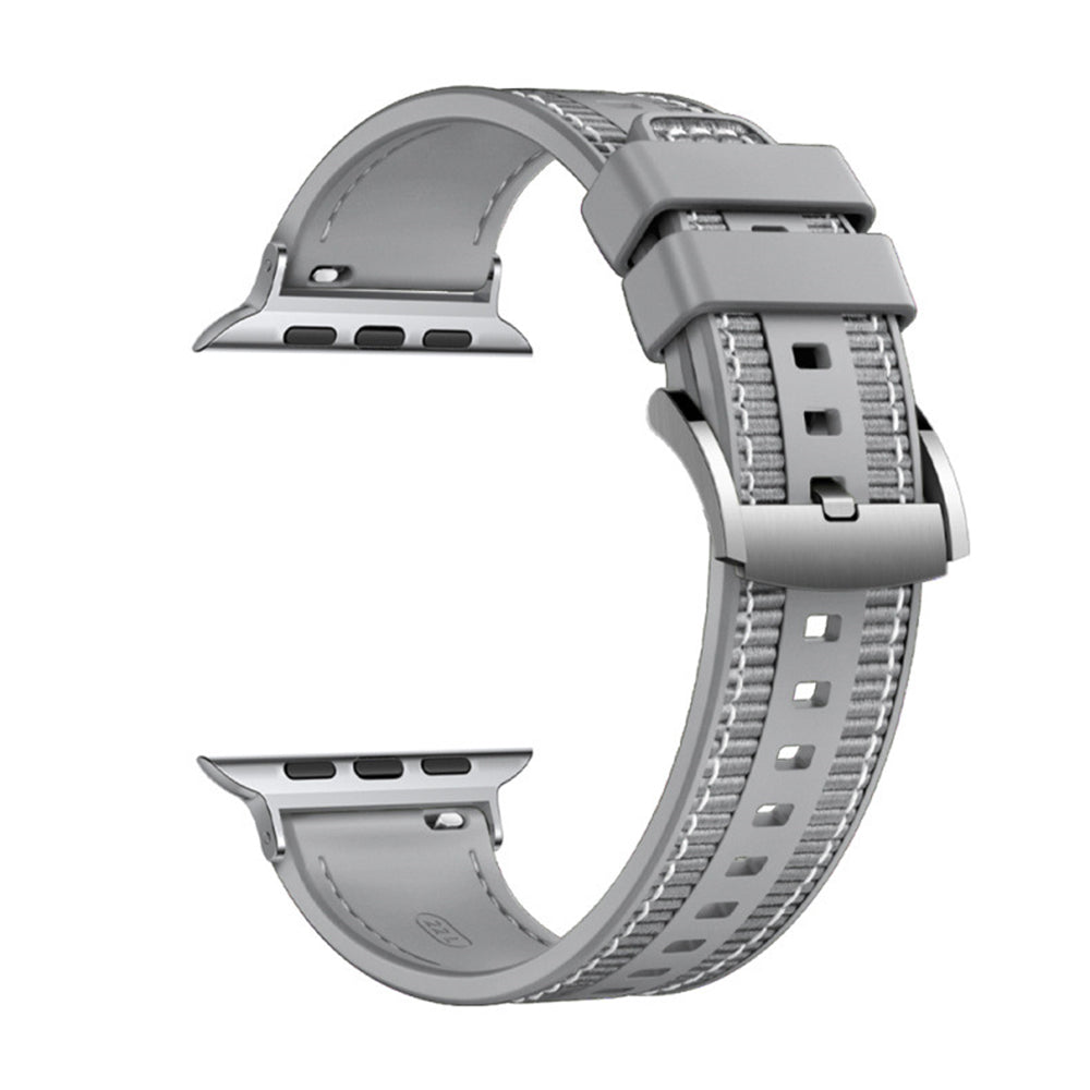 Techsuit - Watchband 32mm (W051) - Apple Watch 1/2/3/4/5/6/7/8/9/10/11/SE/SE 2/SE 3 (38/40/41/42mm) - Gray