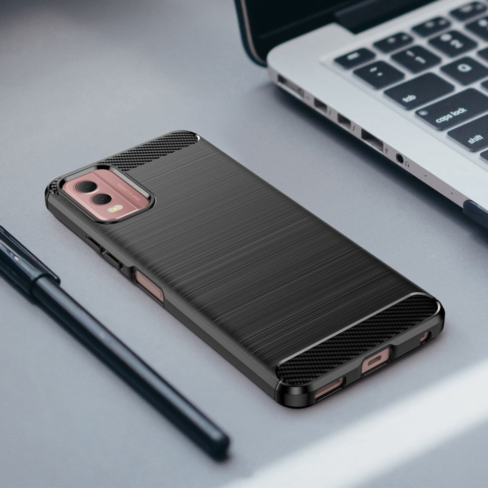 Techsuit - Carbon Silicone - Nokia C32 - Black