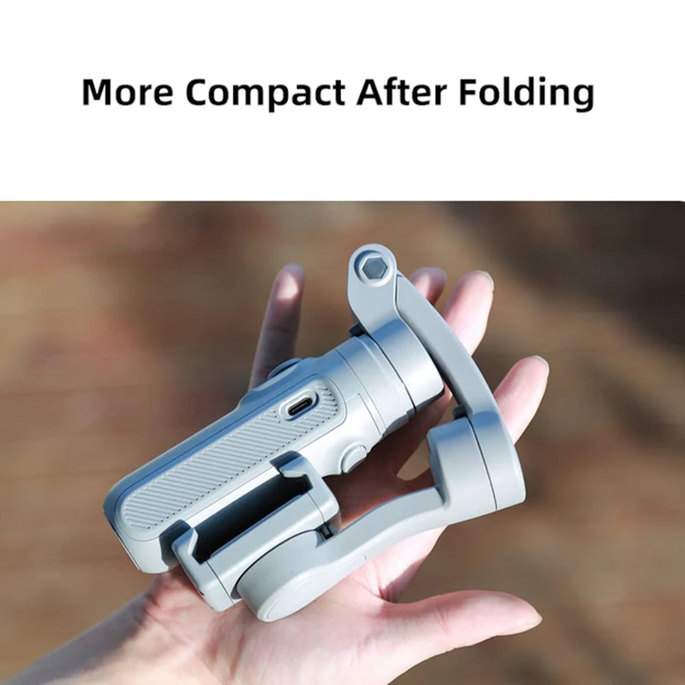 Techsuit - Phone Gimbal (SK062) - 3 Axis, Intelligent Tracking, Automatic Calibration, Joystick, Foldable, 2500mAh - Gray