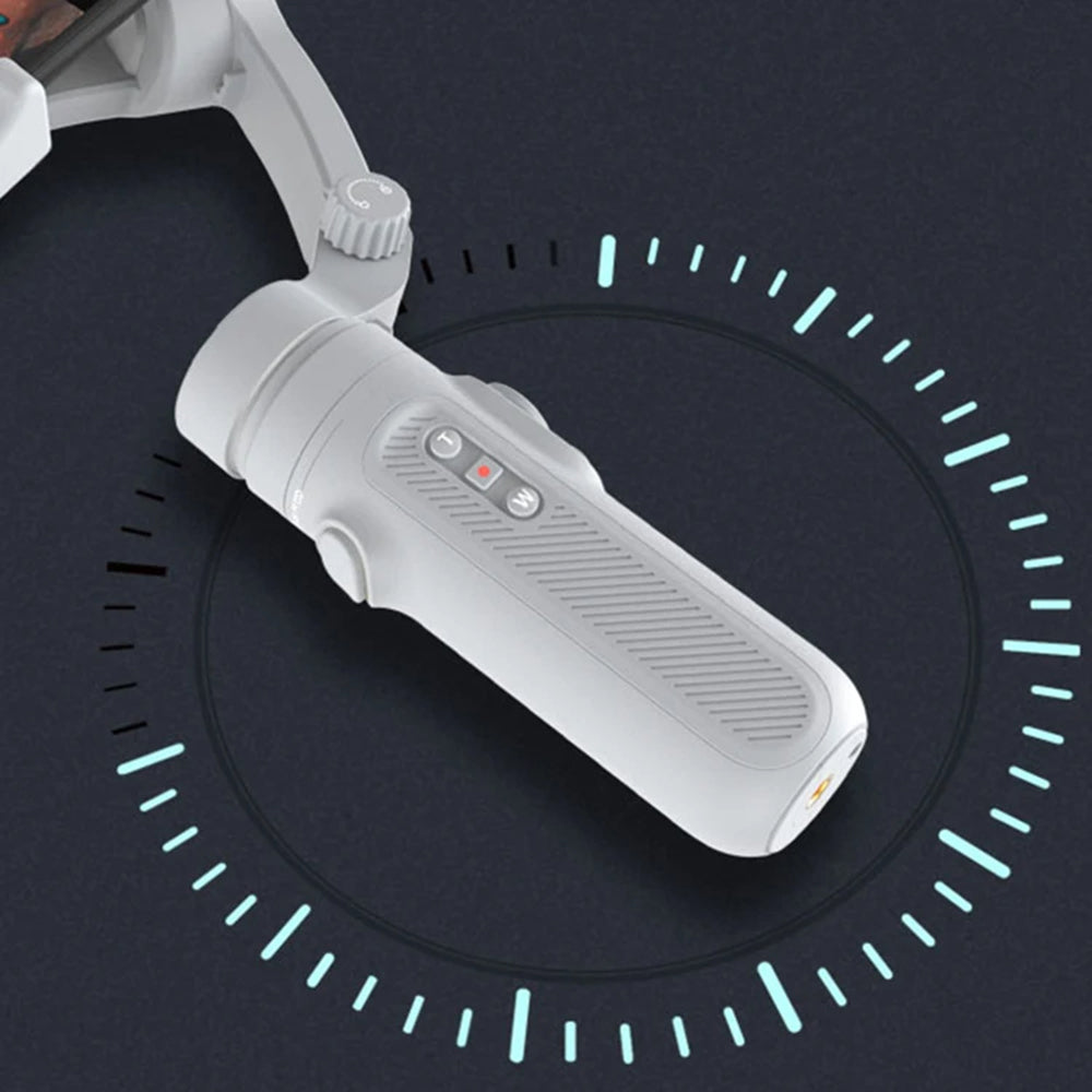 Techsuit - Phone Gimbal (SK062) - 3 Axis, Intelligent Tracking, Automatic Calibration, Joystick, Foldable, 2500mAh - Gray