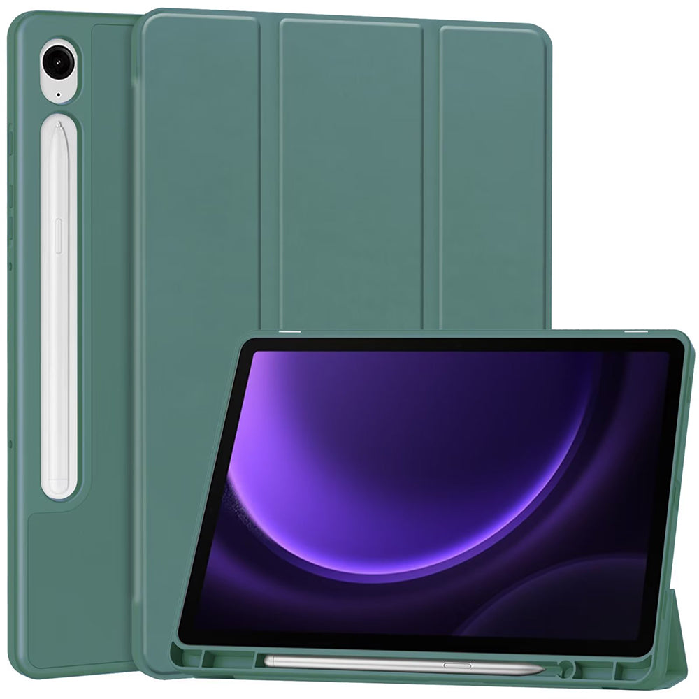 Techsuit - Flex Trifold (with Pencil Holder) - Samsung Galaxy Tab A11 Plus / A9 Plus - Green
