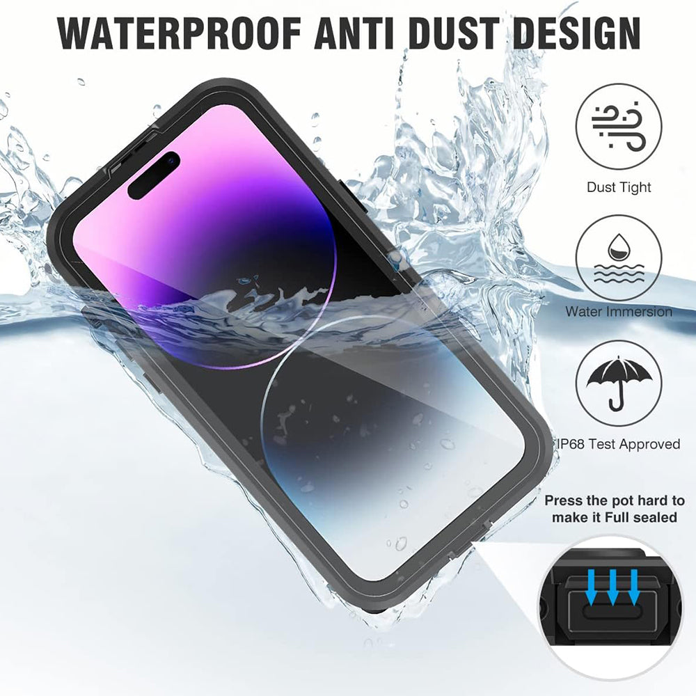 ShellBox - Waterproof IP68 Case - iPhone 14 Pro Max - Black