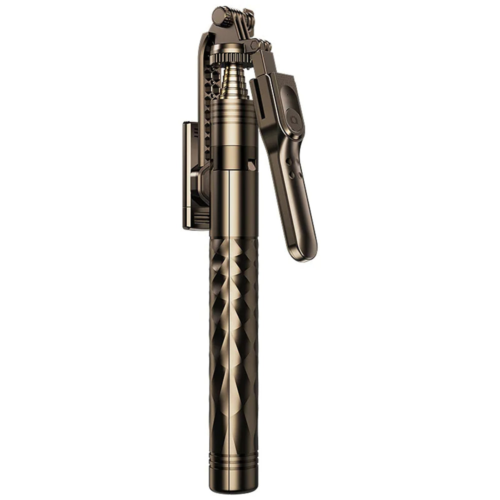 Techsuit - Selfie Stick (K28) - Compact Tripod Mount with Bluetooth Remote Control, 360, Foldable, 175cm - Black