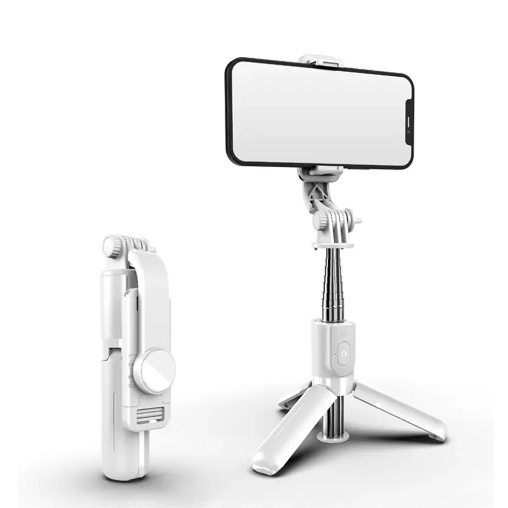 Techsuit - Mini Selfie Stick (L11) - Stable Tripod with Bluetooth Self Timer, 360 Rotation, 73cm - Black