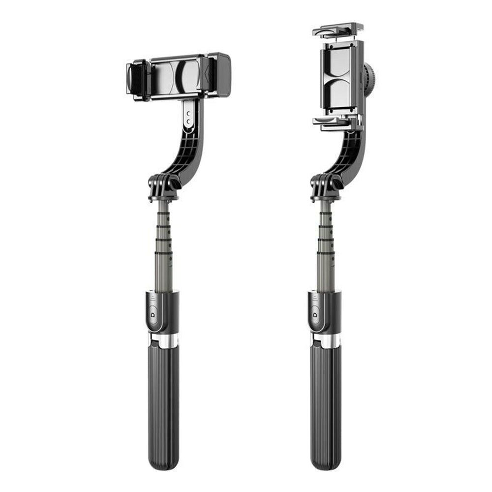 Techsuit - Selfie Stick (L08) - Stable Gimbal/Tripod with Bluetooth Remote Control, 360 Rotation, 86cm - Black