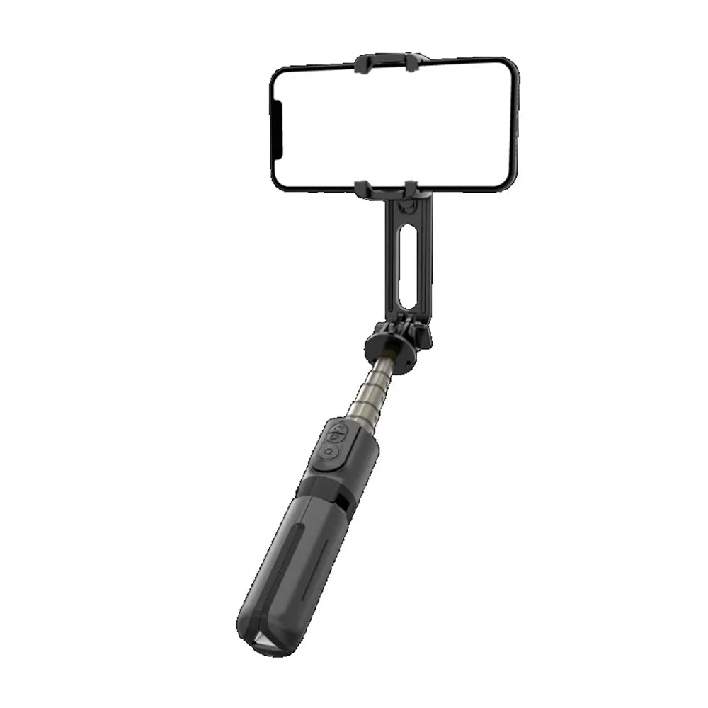 Techsuit - Mini Selfie Stick (L18Mini) - Stable Gimbal/Tripod with Bluetooth Remote Control, 360 Rotation, 70cm - Black