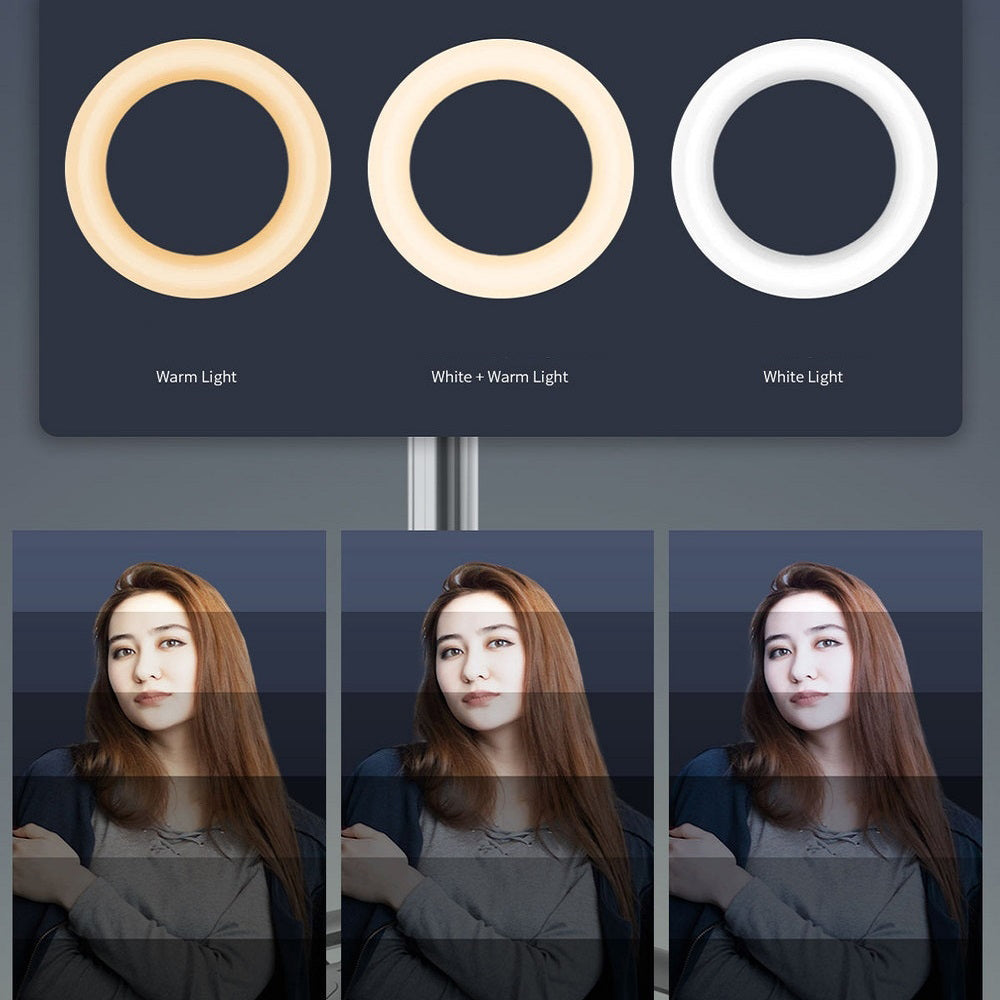 Techsuit - Selfie Stick (Q05s) - Stable Tripod with Bluetooth Remote Control and Ring Light, Stainless Steel, 170cm - Black