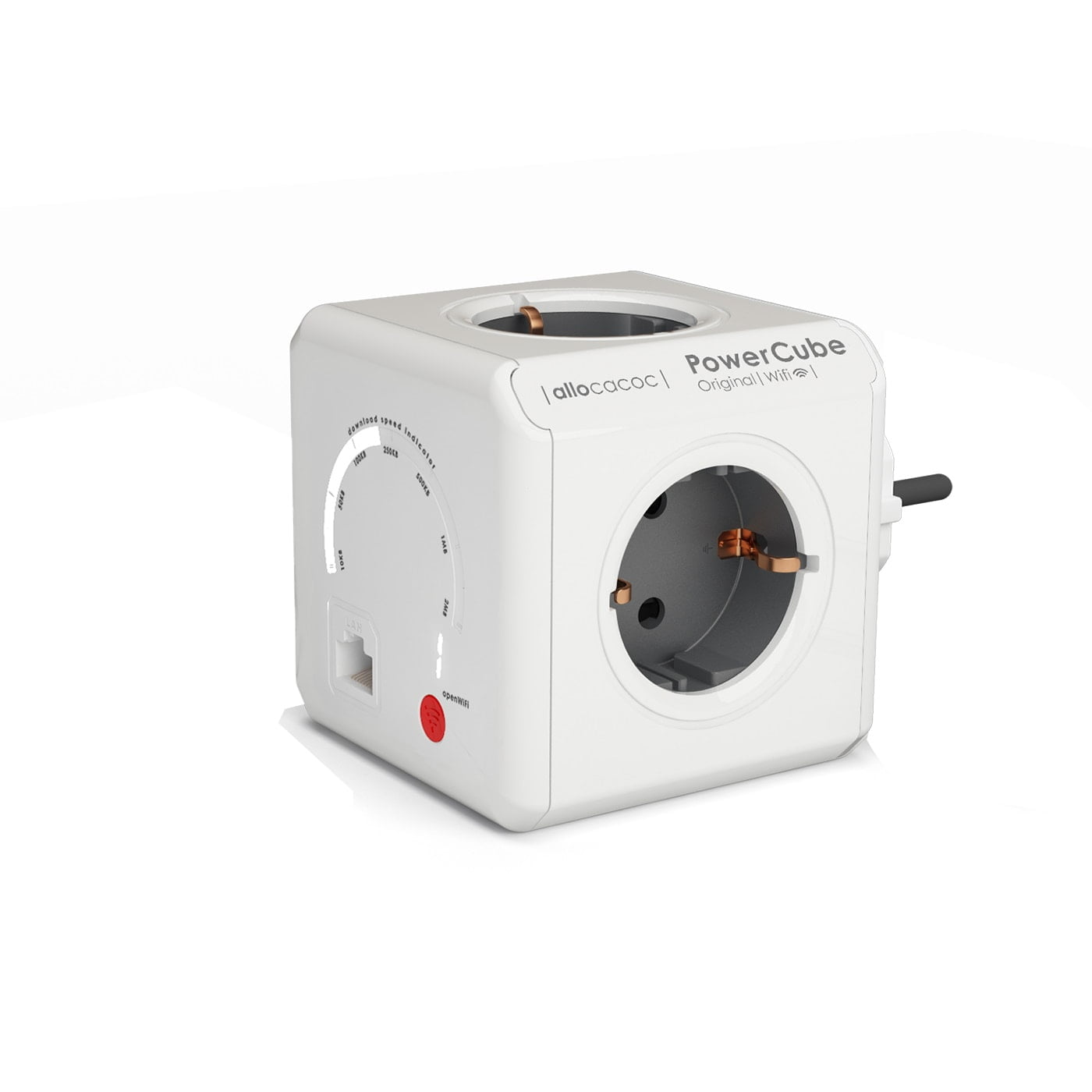 Allocacoc® Powercube |Original Wifi| Πολύπριζο 4 Θέσεων - Γκρι - 9610/Deorwf – Θήκη για κινητό από το PhoneBazaar.gr