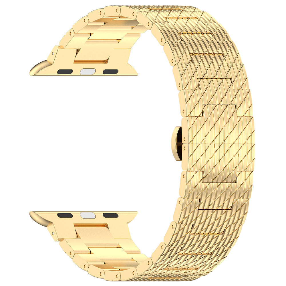 Techsuit - Watchband 32mm (W052) - Apple Watch 1/2/3/4/5/6/7/8/9/10/11/SE/SE 2/SE 3 (38/40/41/42mm) - Gold
