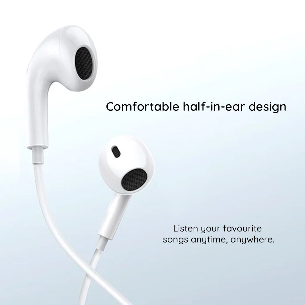 Baseus - Wired Earphones Encok CZ17 (A00170000213-Z1) - Type-C, half-in-ear, 1.1m, 20Hz-20kHz - Moon White