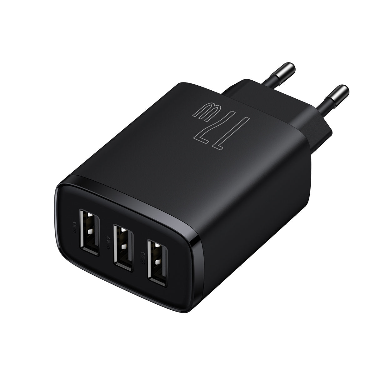 Baseus - Wall Charger Compact (CCXJ020101) - Universal Compatibility, 3 x USB, 17W, 5V - Black