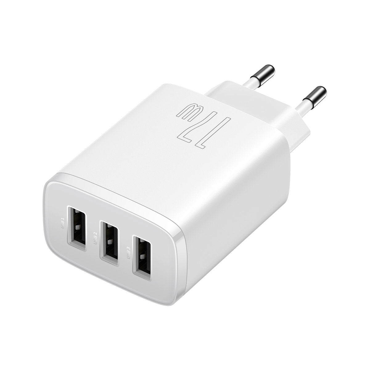 Baseus - Wall Charger Compact (CCXJ020102) - Universal Compatibility, 3 x USB, 17W, 5V - White