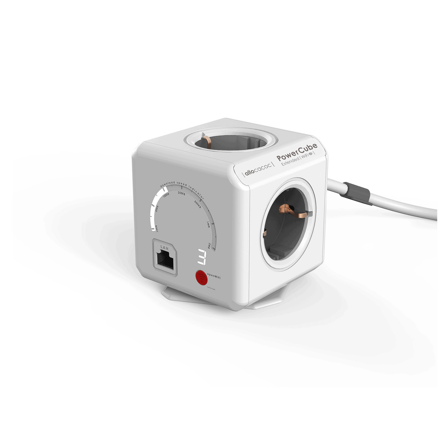 Allocacoc® Powercube |Extended Wifi| Πολύπριζο 4 Θέσεων - Γκρι - 9710/Deexwf – Θήκη για κινητό από το PhoneBazaar.gr