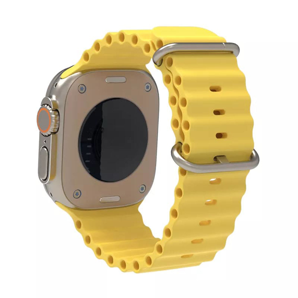 Techsuit - Watchband (W038) - Apple Watch 1/2/3/4/5/6/7/8/9/10/11/SE/SE 2/SE 3/Ultra/Ultra 2/Ultra 3 (42/44/45/46/49mm) - Yellow