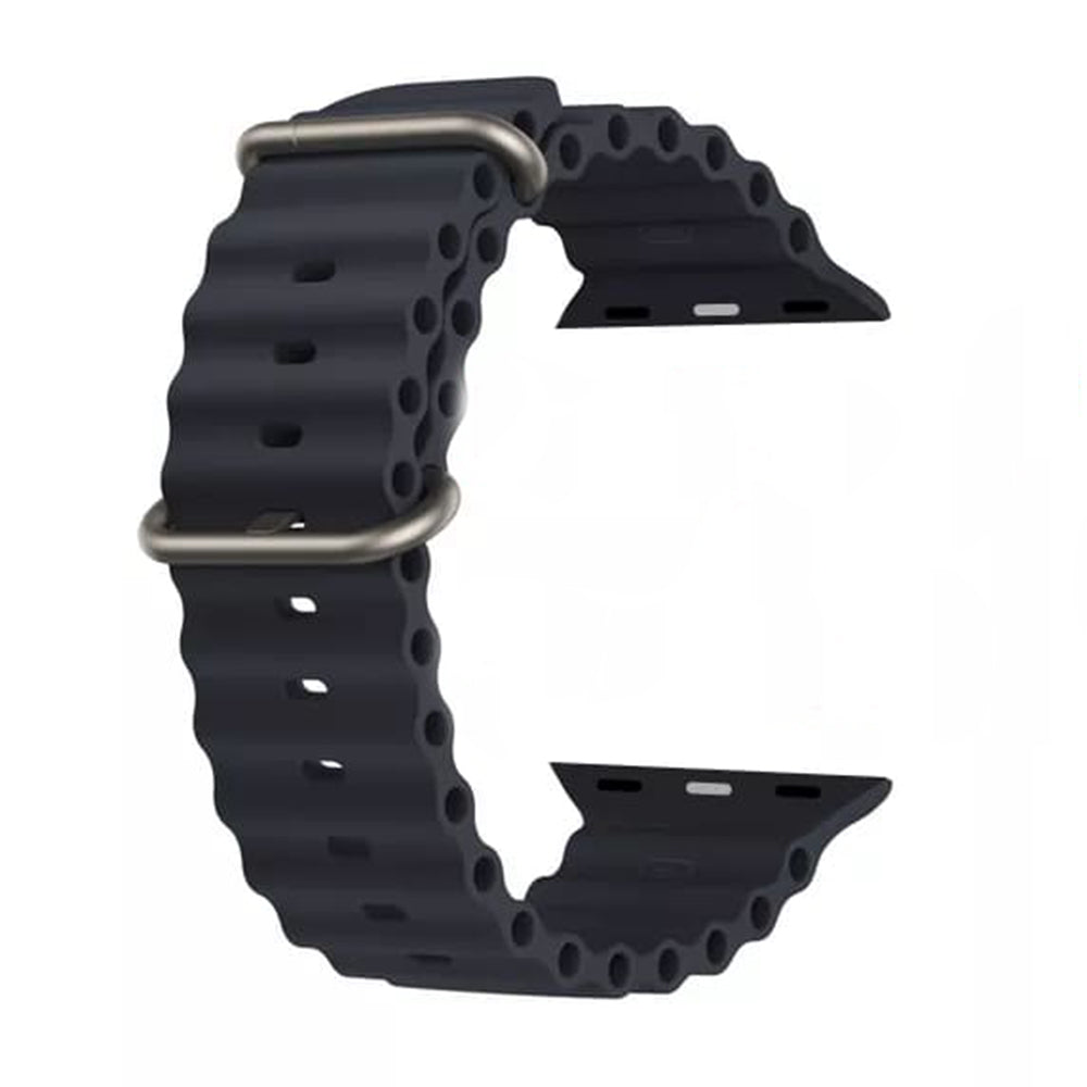 Techsuit - Watchband (W038) - Apple Watch 1/2/3/4/5/6/7/8/9/10/11/SE/SE 2/SE 3 (38/40/41/42mm) - Black