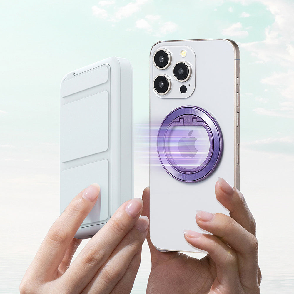 Techsuit - MagSafe Phone Ring (MPR2) - Round Shape, Aluminium Alloy - Orange