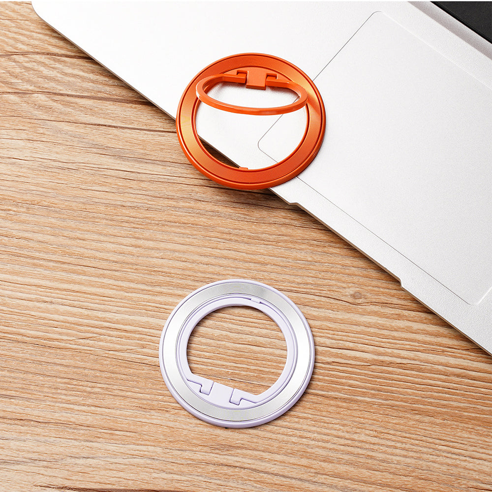 Techsuit - MagSafe Phone Ring (MPR2) - Round Shape, Aluminium Alloy - Orange