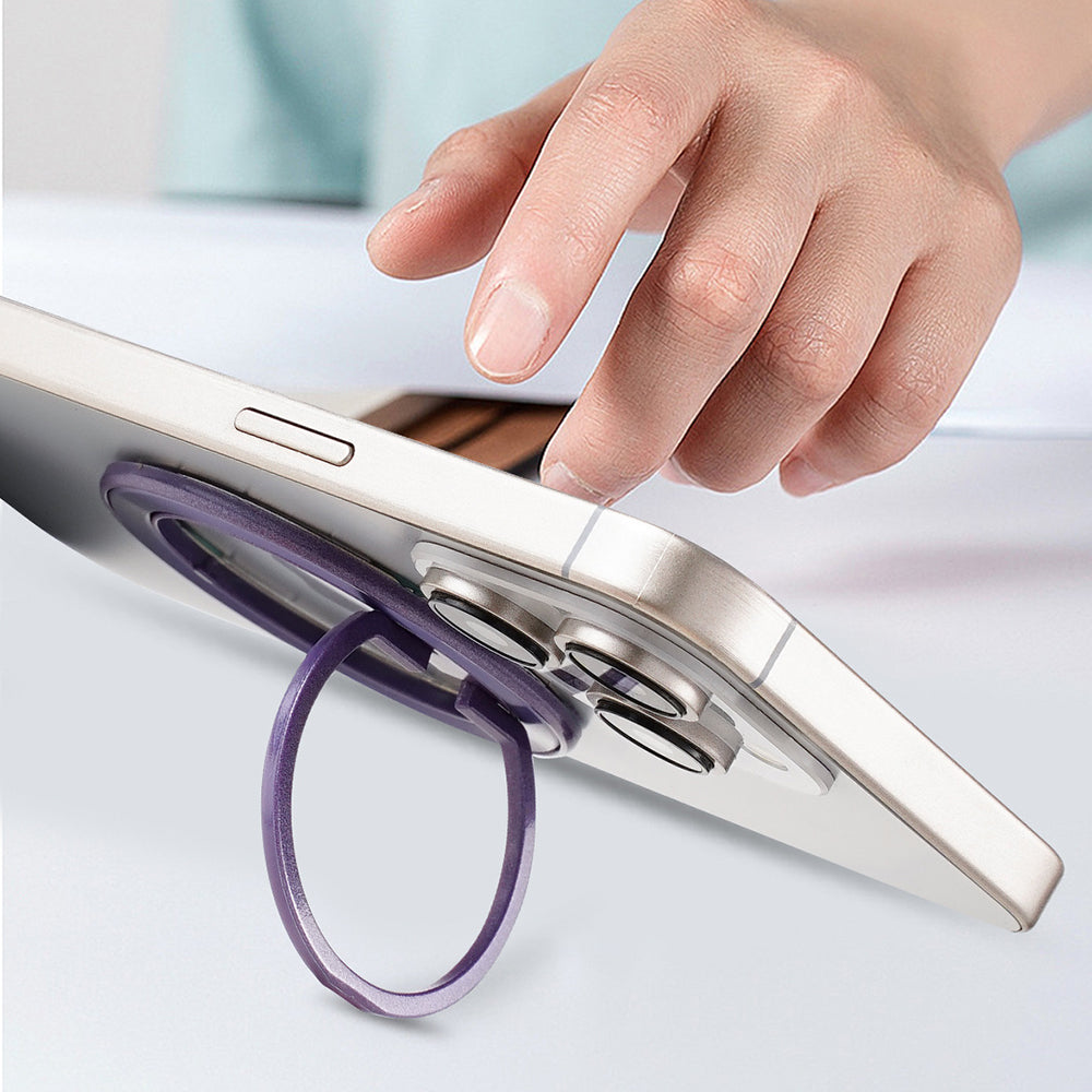 Techsuit - MagSafe Phone Ring (MPR2) - Round Shape, Aluminium Alloy - Purple