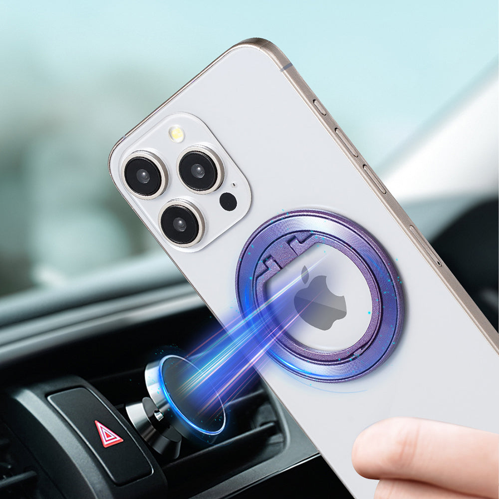 Techsuit - MagSafe Phone Ring (MPR2) - Round Shape, Aluminium Alloy - Purple