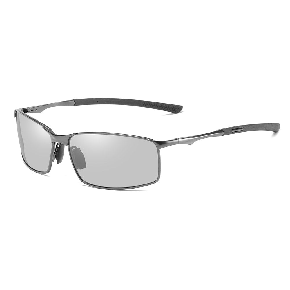 Techsuit - Μόδα > Αξεσουάρ > Γυαλιά Ηλίου Polarized (559) - for Men, with UV Protection and Metal Frame, Rectangular - Gun Color / Photochromic