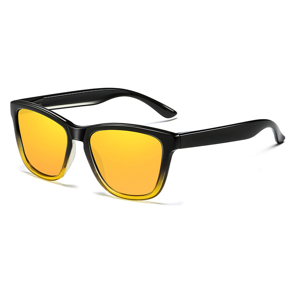 Techsuit - Μόδα > Αξεσουάρ > Γυαλιά Ηλίου Polarized (0717) - for Men, with UV Protection - Gradient Black / Yellow