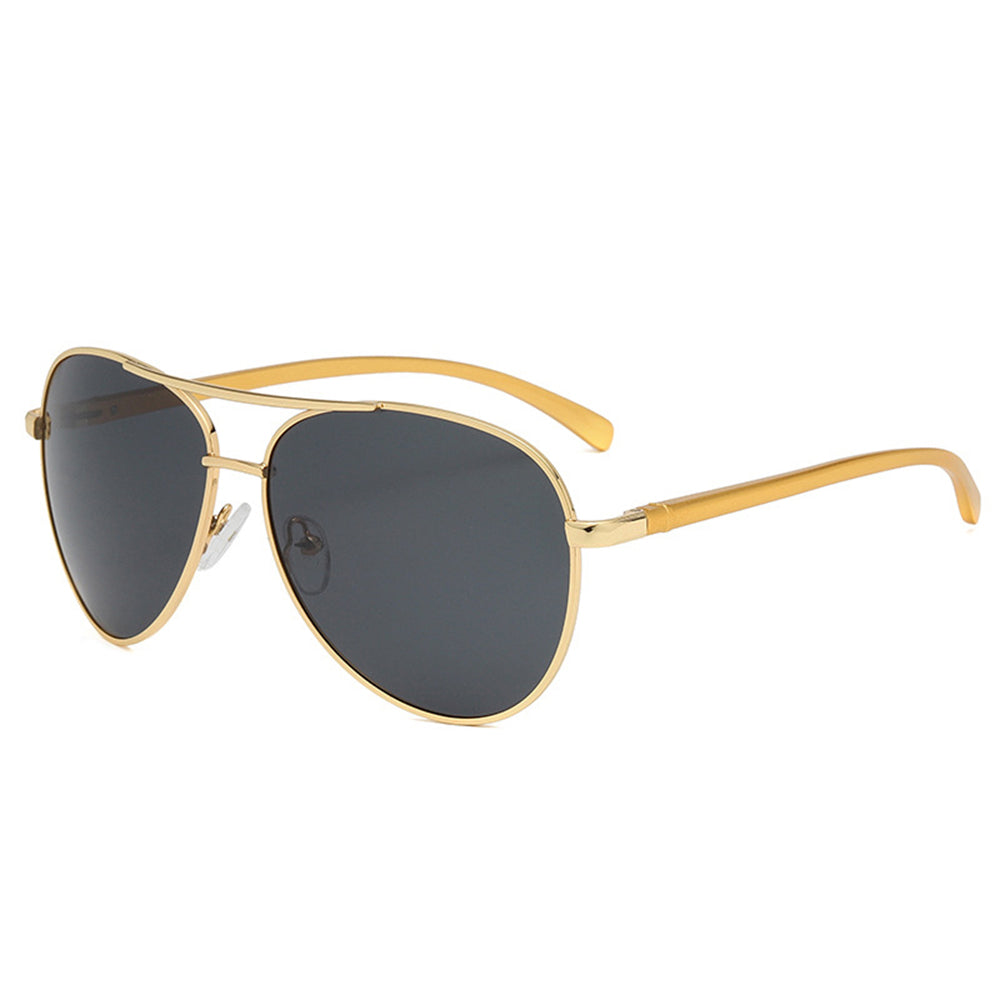 Techsuit - Μόδα > Αξεσουάρ > Γυαλιά Ηλίου Polarized (2150) - for Men, with UV Protection, Metal Frame - Gold / Black Gray