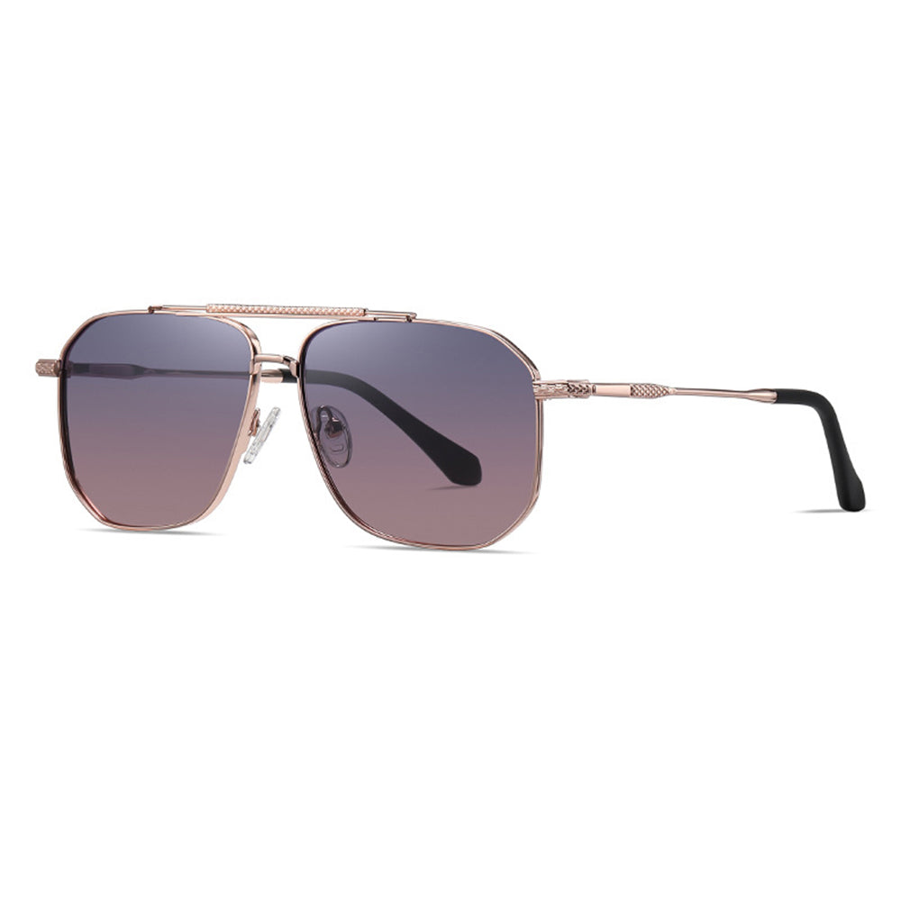 Techsuit - Μόδα > Αξεσουάρ > Γυαλιά Ηλίου Polarized (8538) - for Men, with UV Protection, Metal - Rose Gold / Gradient Purple