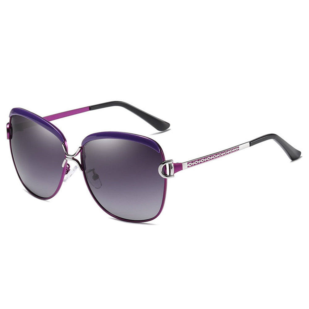 Techsuit - Μόδα > Αξεσουάρ > Γυαλιά Ηλίου Polarized (8702) - for Women with UV Protection, Metal Frame - Purple
