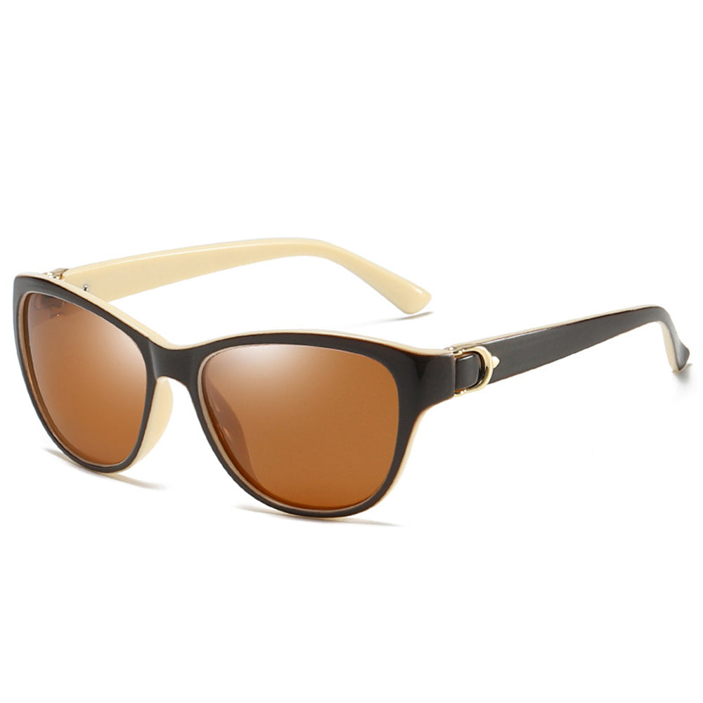 Techsuit - Μόδα > Αξεσουάρ > Γυαλιά Ηλίου Polarized (A572) - for Women with UV Protection, PC - Brown / White