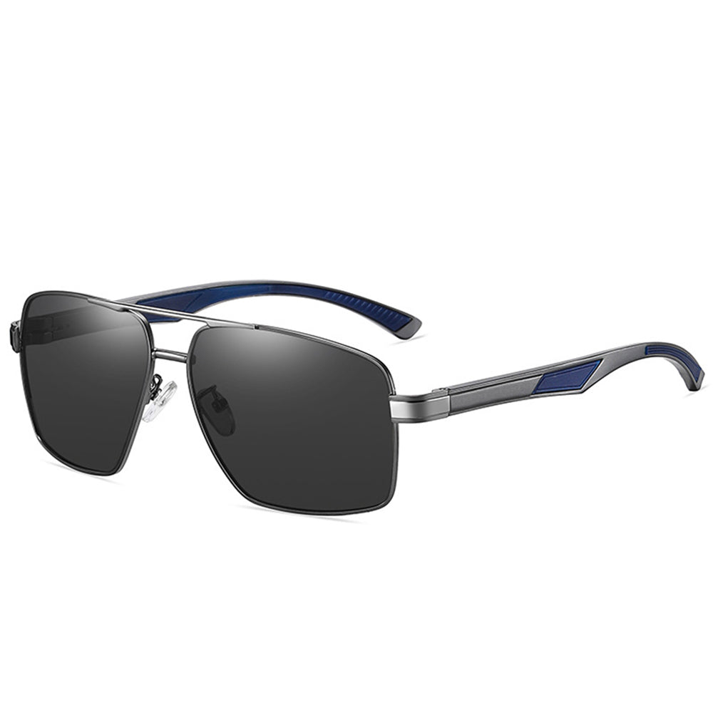 Techsuit - Μόδα > Αξεσουάρ > Γυαλιά Ηλίου Polarized (LM001) - for Men, with UV Protection, Aluminum Alloy Frame - Gun Color / Black Gray
