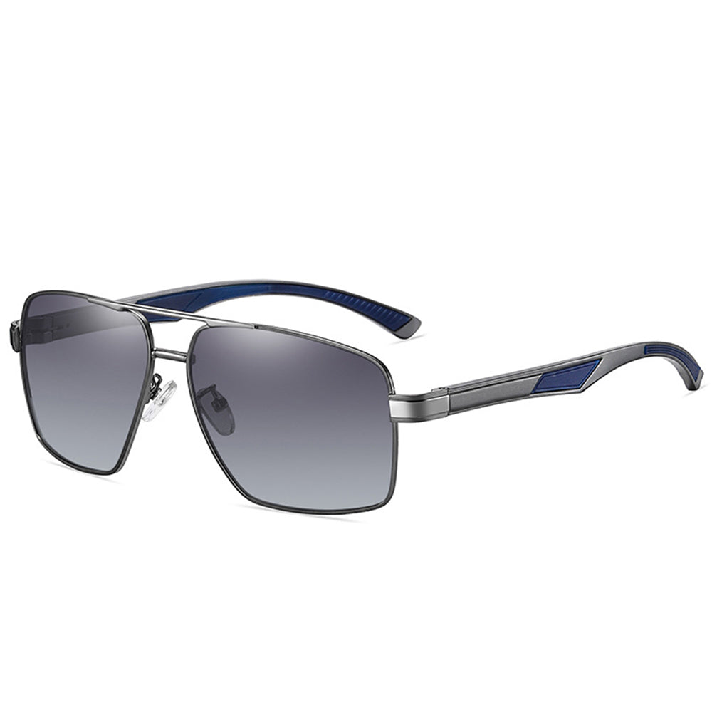 Techsuit - Μόδα > Αξεσουάρ > Γυαλιά Ηλίου Polarized (LM001) - for Men, with UV Protection, Aluminum Alloy Frame - Gun Color / Gradient