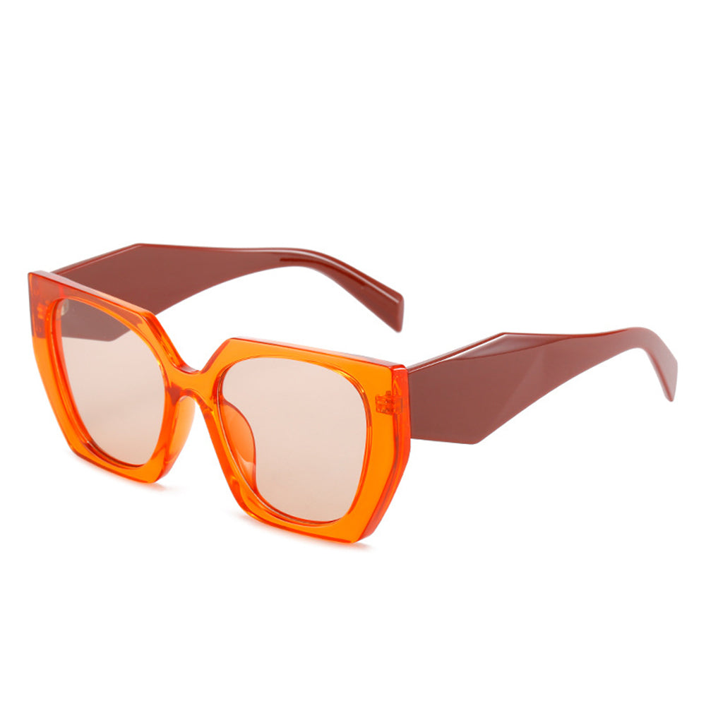 Techsuit - Μόδα > Αξεσουάρ > Γυαλιά Ηλίου (3967) - for Women, PC Frame and Lens - Orange / Tan / Champagne