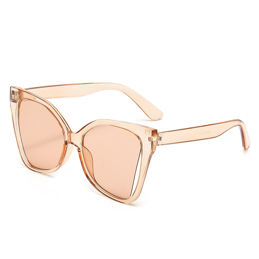 Techsuit - Μόδα > Αξεσουάρ > Γυαλιά Ηλίου (5335) - for Women with PC Frame and Lens, Butterfly Shape - Pink / Champagne