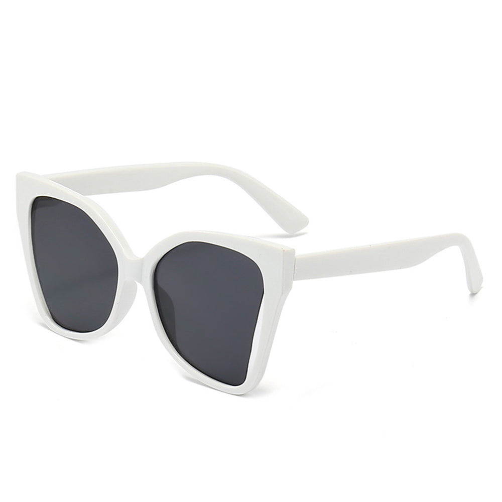 Techsuit - Μόδα > Αξεσουάρ > Γυαλιά Ηλίου (5335) - for Women with PC Frame and Lens, Butterfly Shape - White / Gray