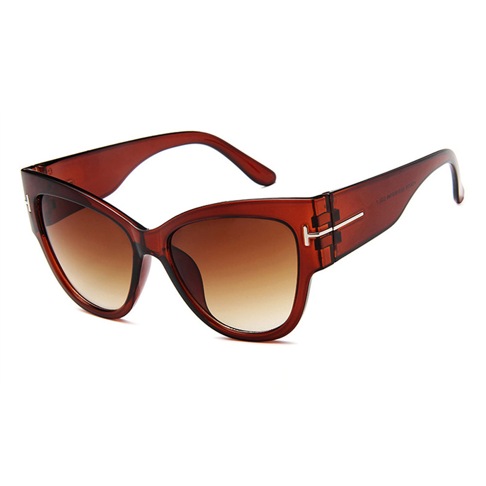 Techsuit - Μόδα > Αξεσουάρ > Γυαλιά Ηλίου (9778) - for Women with PC Frame and Lens, Cat Eye - Brown