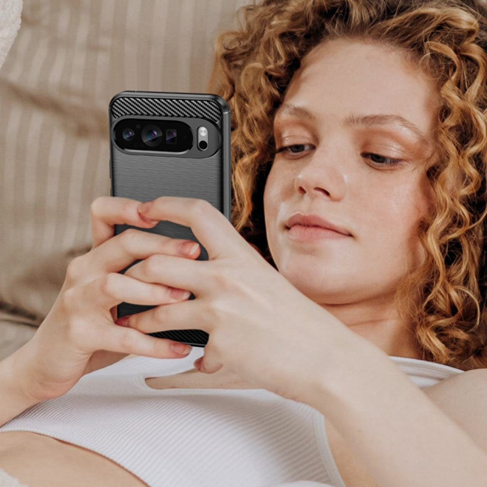 Techsuit - Carbon Silicone - Google Pixel 9 Pro XL - Black