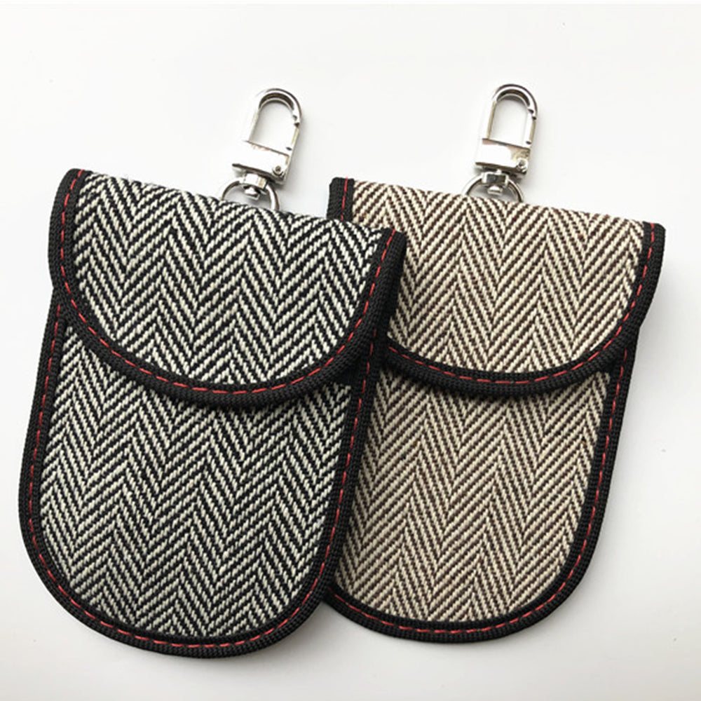 Techsuit - RFID Anti-Theft (AF1) - for Cards & Keys, Waterproof Leather, Metal Hybrid Fibre, EMF Blocker, 12.5x9 - Grey