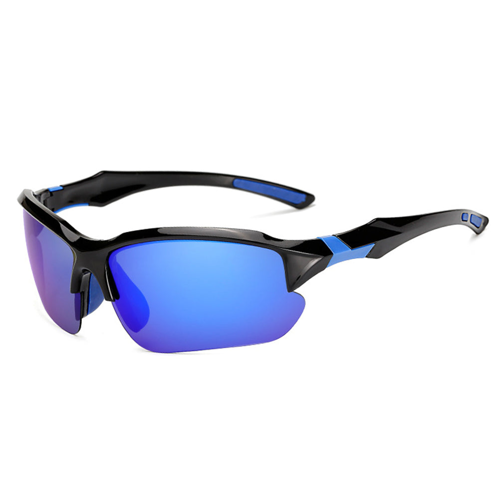 Techsuit - Bike Glasses (9301) - for Cycling and Sport Outdoor Activities, with UV Protection, Unisex - Black / Blue
