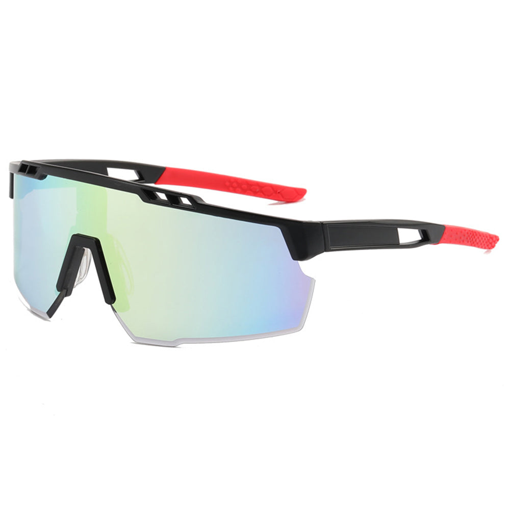 Techsuit - Bike Glasses (9963) - for Cycling, Sport Outdoor Activities, with PC Frame and Lens, Unisex - Black / Light Blue