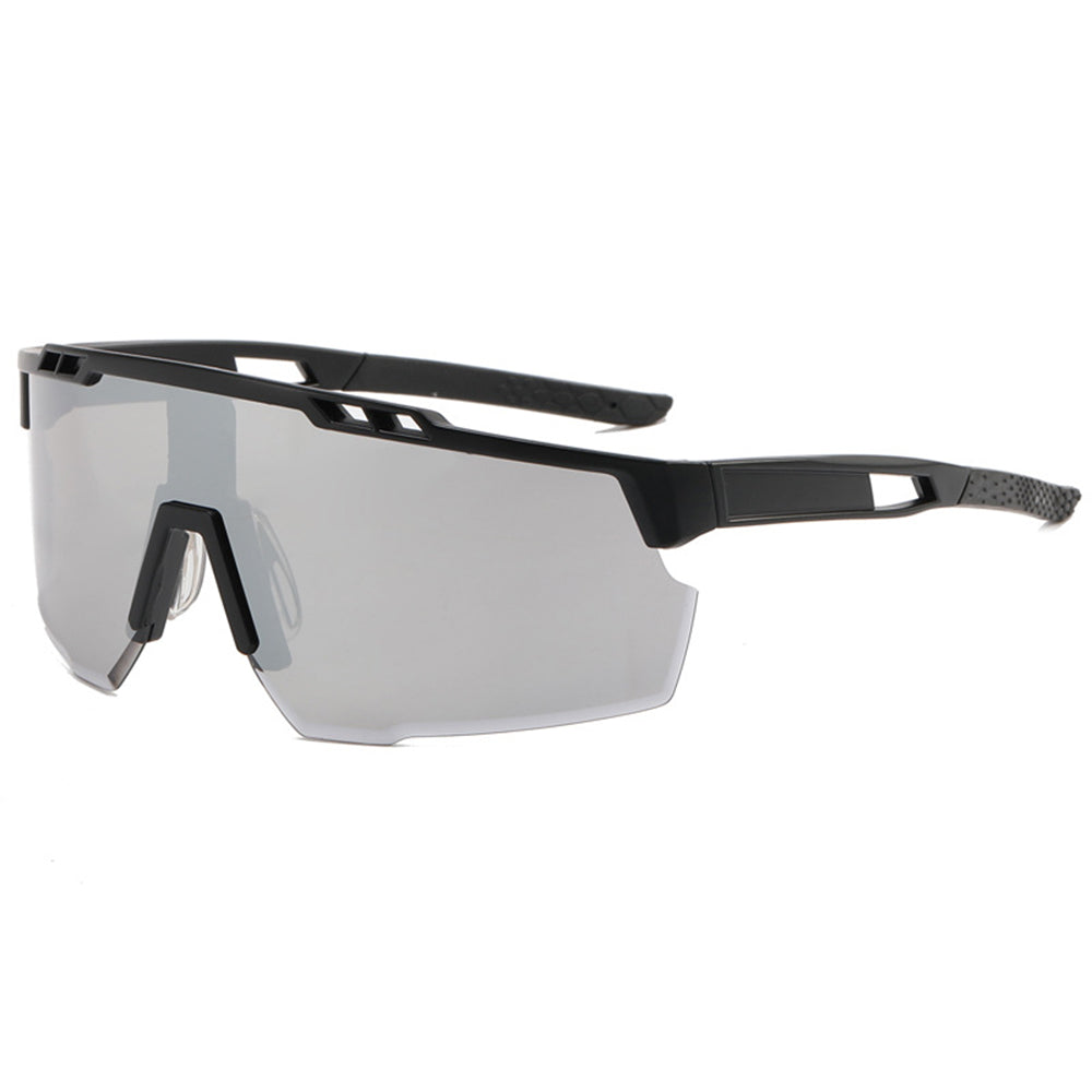 Techsuit - Bike Glasses (9963) - for Cycling, Sport Outdoor Activities, with PC Frame and Lens, Unisex - Black / Gray